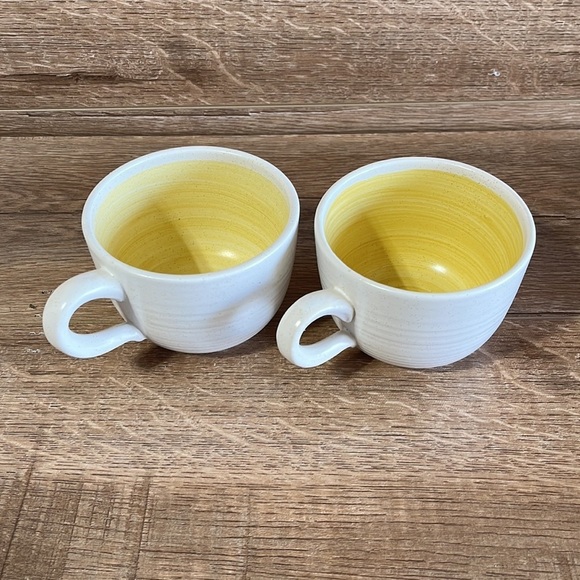 Vintage‎ Franciscan Earthenware HACIENDA GOLD Tea Cups USA Swirl Yellow Speck - Picture 4 of 10